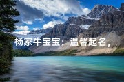 杨家牛宝宝：温馨起名，男孩名字大揭秘
