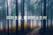 卯时生辰,查卯时出生时间，揭秘好命奥秘
