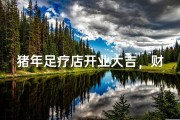 猪年足疗店开业大吉，财运亨通吉日揭晓