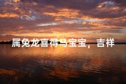 属兔龙喜得马宝宝，吉祥如意满人间
