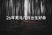 26年男马几月出生好命