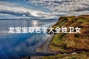 龙宝宝取名字大全姓卫女孩子