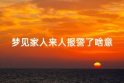 梦见家人来人报警了啥意思-梦见自己的家人来我家