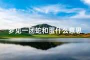 梦见一团蛇和蛋什么意思_梦见一团蛇和蛋什么意思呀