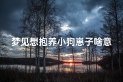 梦见想抱养小狗崽子啥意思_梦见抱养一只小白狗