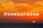 梦见和表哥去外省走亲戚、梦见和表哥出去玩