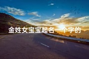 金姓女宝宝起名一个字的名字