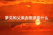 梦见和父亲去旅游是什么意思—梦见和父亲一起外出