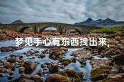 梦见手心有东西拽出来,梦见手心里有屎