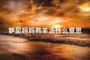 梦见妈妈熬羊汤什么意思—梦见妈妈熬羊汤什么意思呀