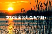女虎宝宝起什么名字好-《女虎宝宝取名：探寻运字之美，寓意吉祥如意》