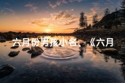 六月份男孩小名、《六月周家男宝宝，寓意吉祥好名字精选》