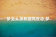 梦见头顶有旋风在动;梦见头顶有旋风在动是啥意思