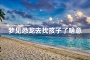 梦见恐龙去找孩子了啥意思、梦见恐龙时代