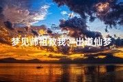 梦见师祖教我、出道仙梦见师傅教东西