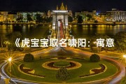 《虎宝宝取名啸阳：寓意阳光勇猛，好听响亮》