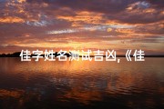 佳字姓名测试吉凶,《佳字姓名吉凶测试：揭秘名字背后的运势秘密》
