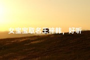 女宝宝取名王梓韩，好听吗？寓意美好，快来取名吧