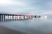 陈姓虎宝宝叫什么小名字好听;姓陈的虎宝宝起名字