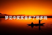 梦见中奖奖金多了很多钱,梦见自己中大奖得到很多奖金