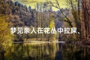 梦见亲人在花丛中拉屎、梦见亲人拉屎在地上