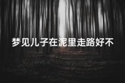 梦见儿子在泥里走路好不好、梦见儿子在泥里走路好不好呢