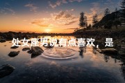 处女座男说有点喜欢，是真的吗？