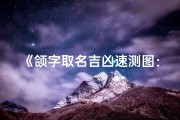 《颌字取名吉凶速测图：揭秘姓名奥秘，助你选好名》