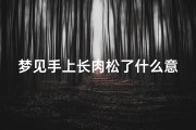 梦见手上长肉松了什么意思_梦见自己的手上长了奇形怪状的肉团