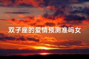 双子座的爱情预测准吗女生_双子座爱情心理测试