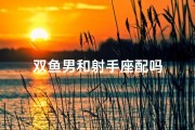 双鱼男和射手座配吗