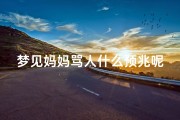 梦见妈妈骂人什么预兆呢-梦见妈妈骂人 发脾气