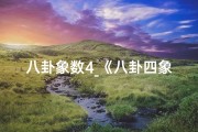 八卦象数4_《八卦四象数字吉凶详析大全》