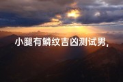 小腿有鳞纹吉凶测试男,小腿有鳞片状纹