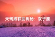 天蝎男软肋揭秘：双子座竟是致命弱点