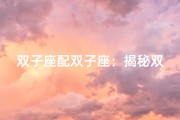 双子座配双子座：揭秘双子的完美契合