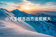 小六壬辨吉凶方法视频大全_小六壬辨吉凶方法视频大全下载