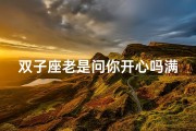 双子座老是问你开心吗满意吗(双子座的快乐密码：你开心吗？满意吗？)