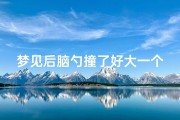 梦见后脑勺撞了好大一个包、梦到后脑勺摔破了流血