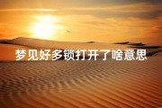 梦见好多锁打开了啥意思、梦见好多锁匙