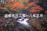 造船吉日二零一八年正月