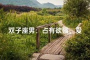 双子座男：占有欲强，爱得深沉？