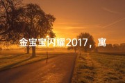 金宝宝闪耀2017，寓意吉祥好名字揭晓