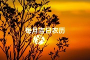 每月吉日农历
