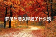 梦见外甥女脚崴了什么预兆,梦见外婆脚崴了