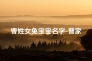 曹姓女兔宝宝名字-曹家萌宝，兔年喜降千金——曹姓女兔宝宝吉祥名揭晓