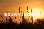 看黄道吉日还是看天气预报;看日子看黄历有用吗