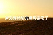 梦见媳妇给我煮鸡蛋吃了(梦见媳妇给我煮鸡蛋吃了好不好)