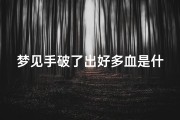 梦见手破了出好多血是什么预兆;做梦梦见手破了流了好多血