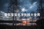 兔年宝宝名字张姓大全男孩-属兔张姓女孩名字起名